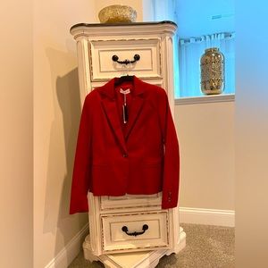 🆕 Mango suite blazer color: red , size : 8